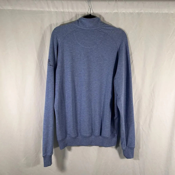 The Club at Porto Cima Sweater Men's Medium Blue 1/4 Zip Long Sleeve F&G - Picture 7 of 9
